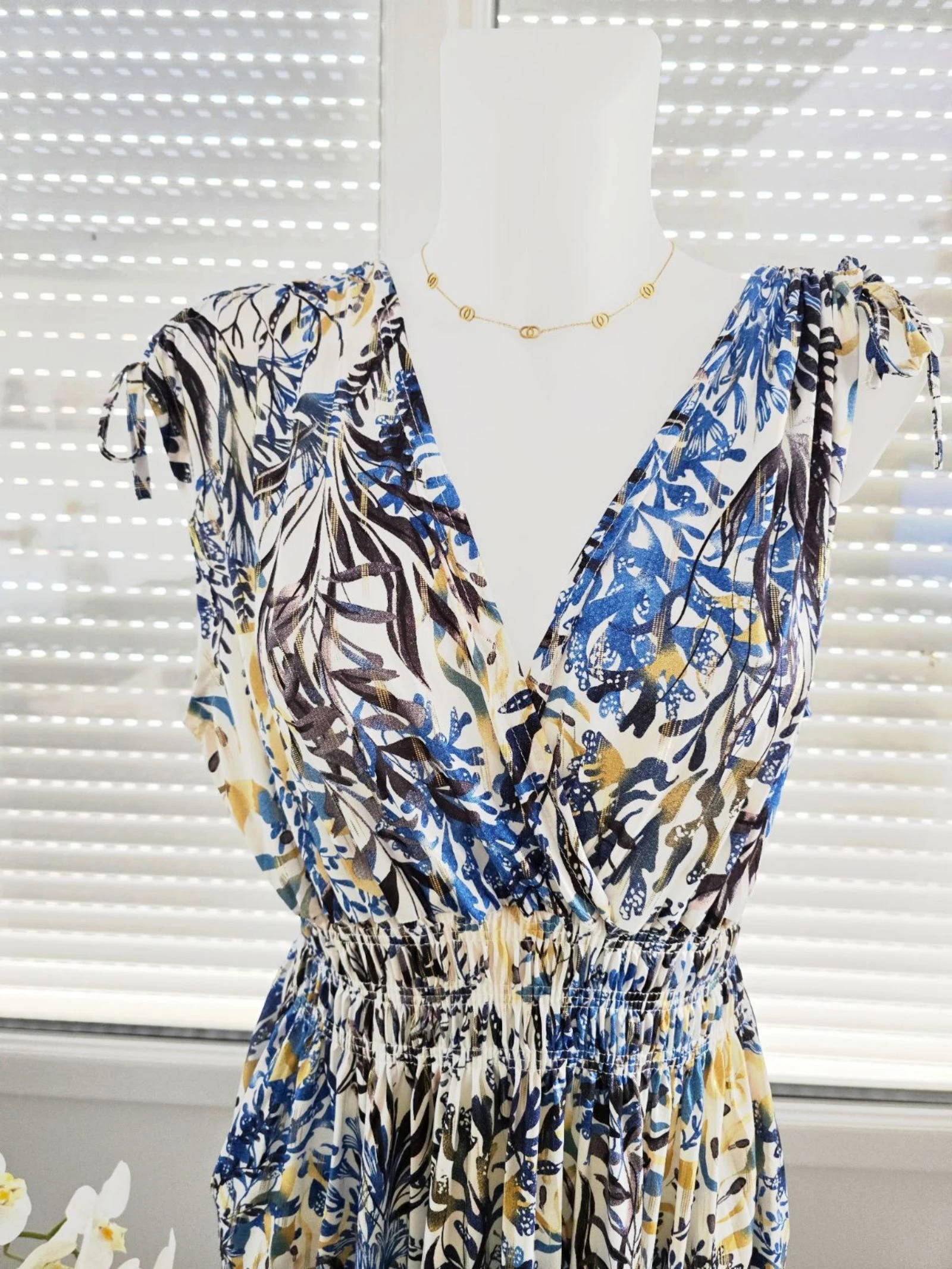 Robe magique marine noir jaune dorée  – photo 4